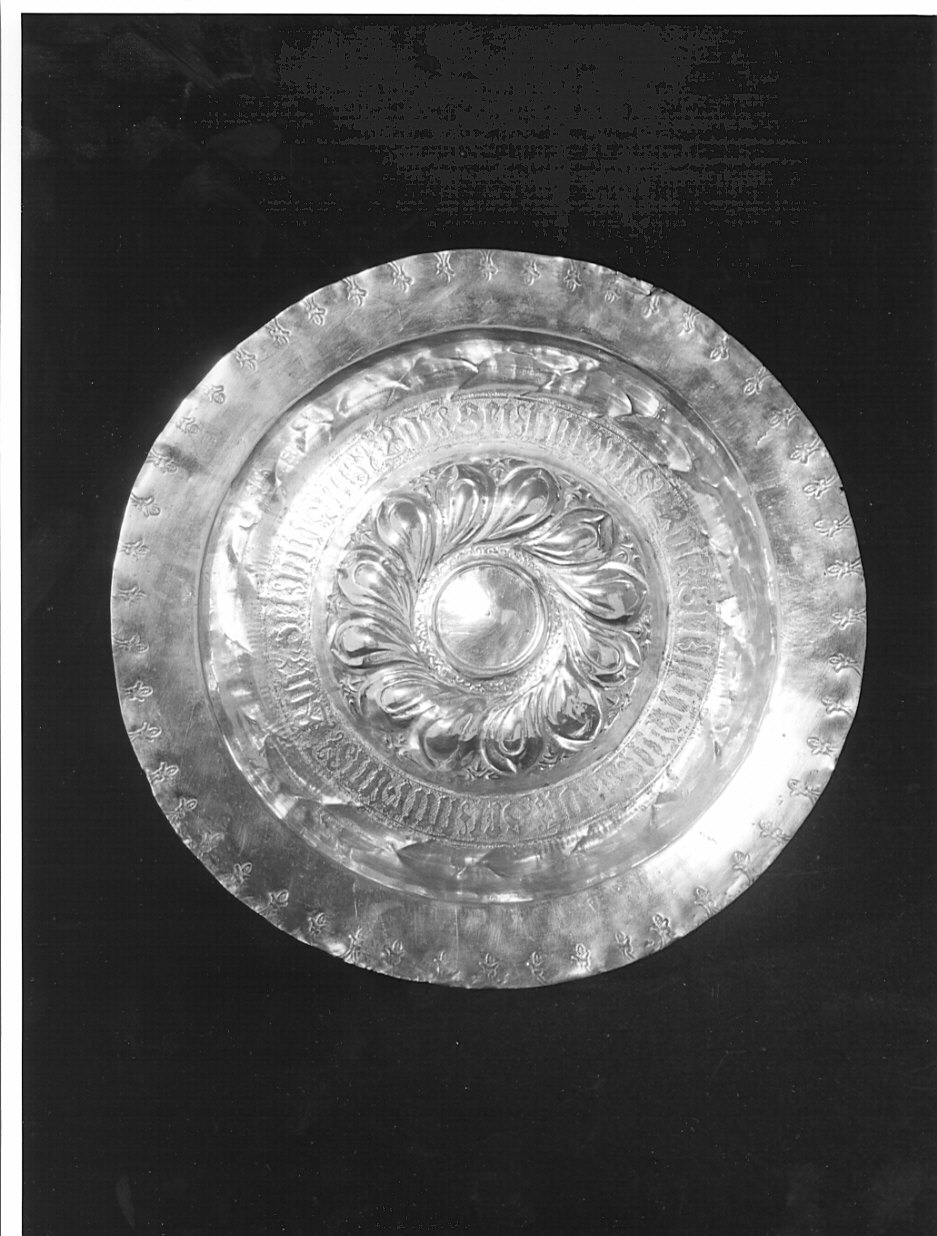 piatto per elemosine, opera isolata - bottega bergamasca (prima metà sec. XVII)