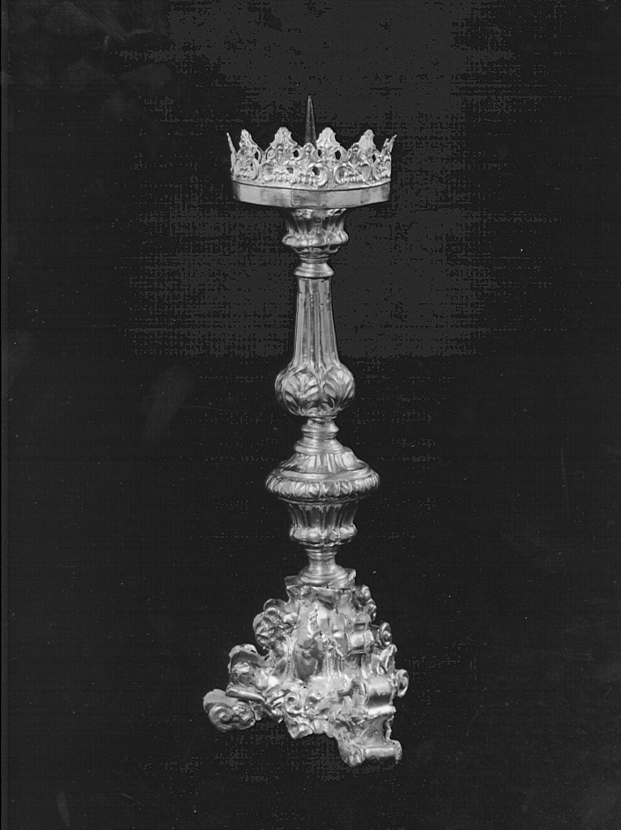candeliere, opera isolata - bottega bergamasca (seconda metà sec. XVII)
