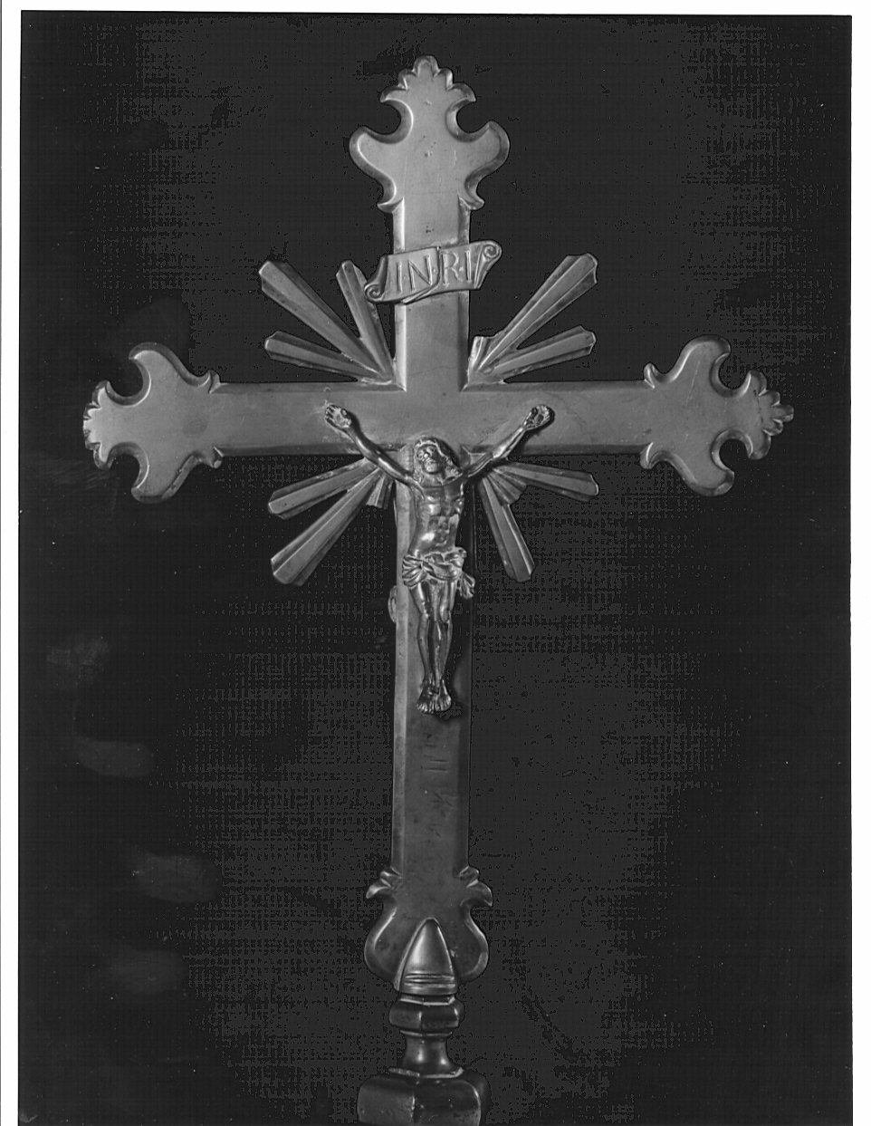 croce processionale, opera isolata - bottega bergamasca (seconda metà sec. XVII)