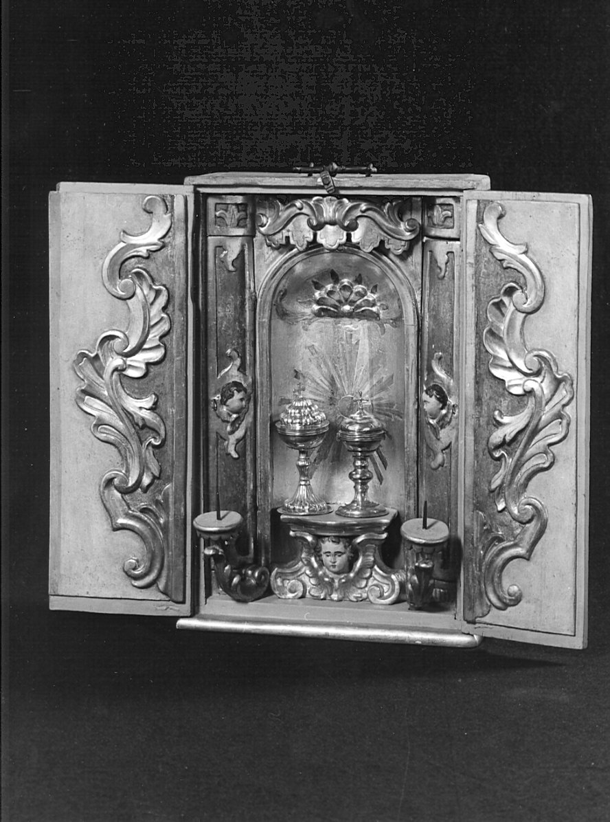 altare portatile, opera isolata - bottega lombarda (prima metà sec. XVIII)