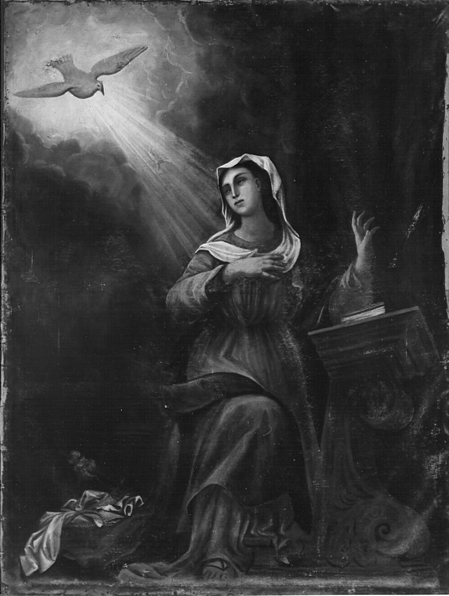 Maria Vergine (dipinto, opera isolata) - bottega bergamasca (sec. XVII)