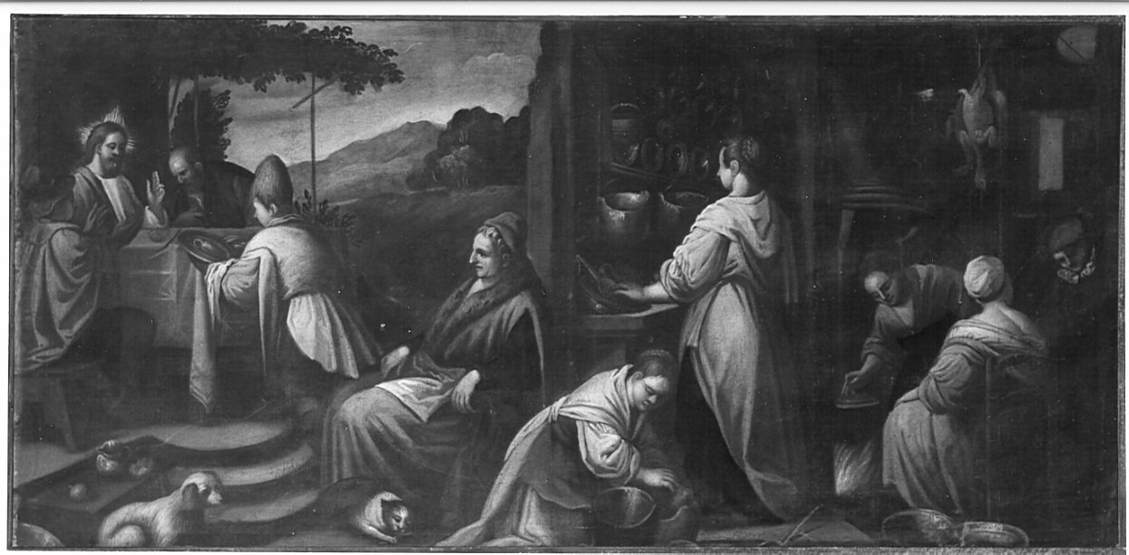 cena in Emmaus (dipinto, opera isolata) - ambito veneto (prima metà sec. XVII)