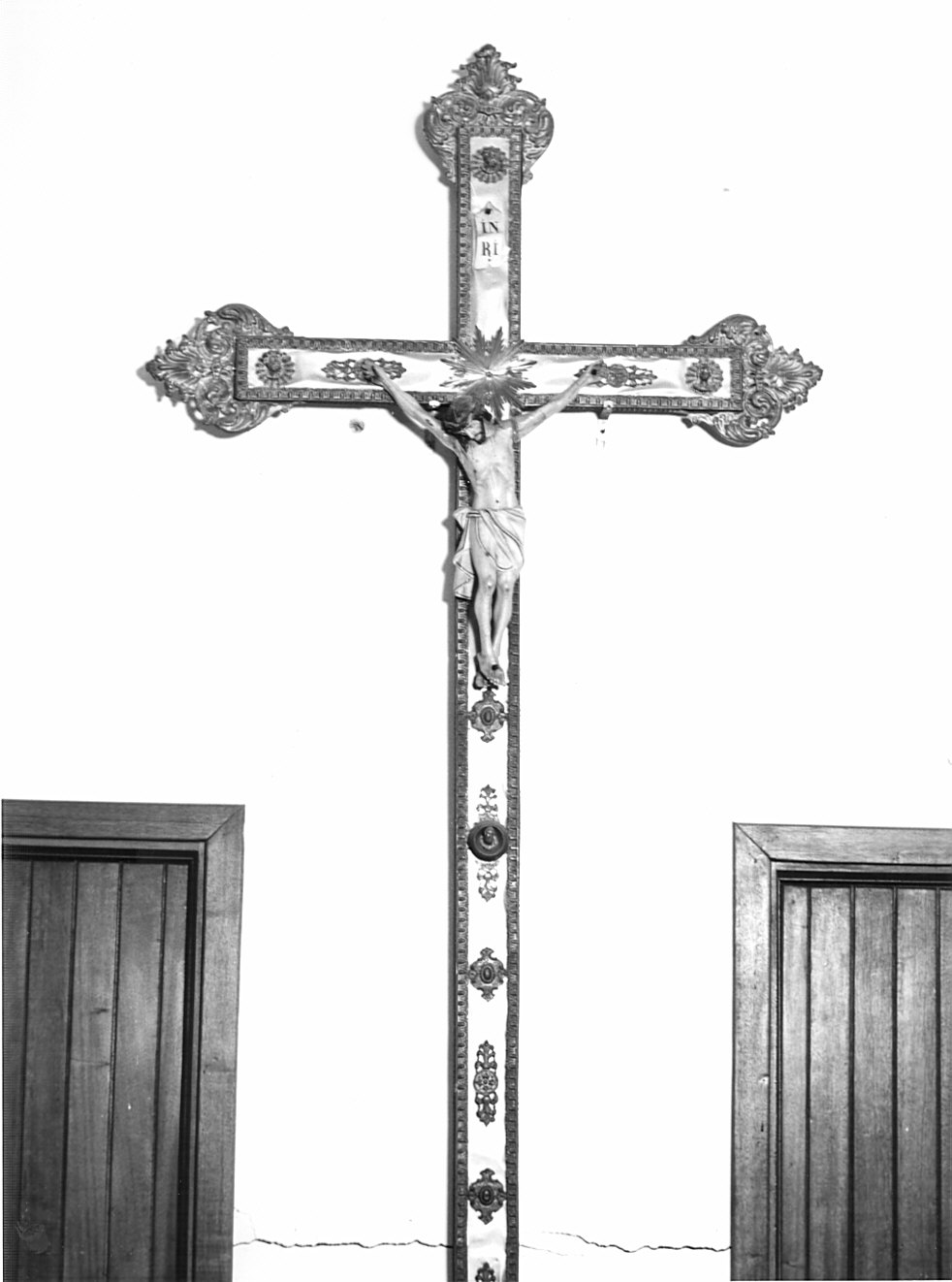 croce processionale, opera isolata - bottega bergamasca (secc. XIX/ XX)