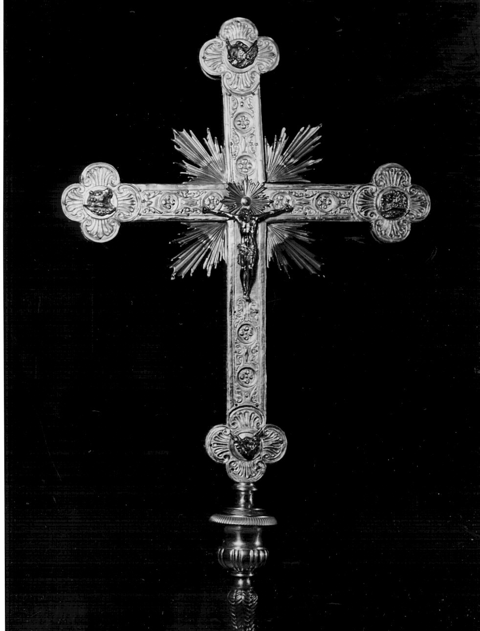 croce processionale, opera isolata - bottega lombarda (sec. XVI)