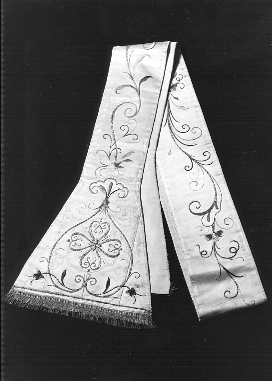 stola, opera isolata - manifattura lombarda (secc. XIX/ XX)