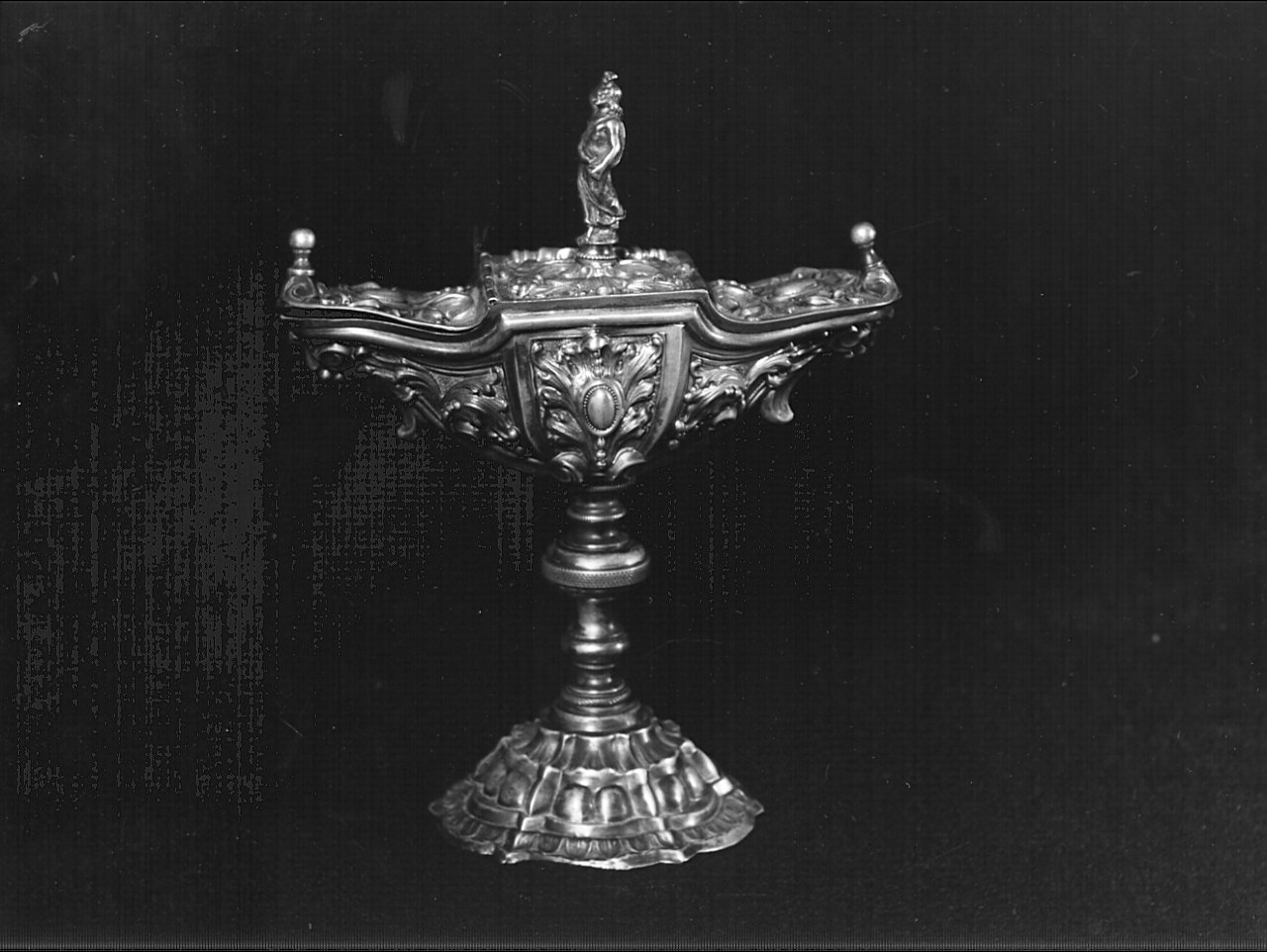 navicella portaincenso, opera isolata - bottega lombarda (prima metà sec. XIX)