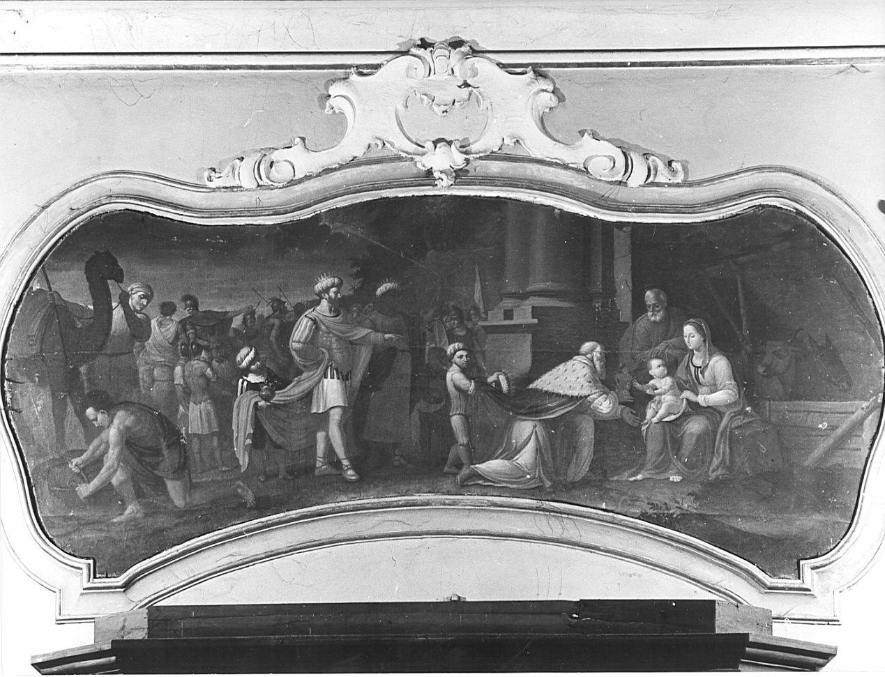 adorazione dei Re Magi (dipinto, opera isolata) - ambito veneto (seconda metà sec. XVII)