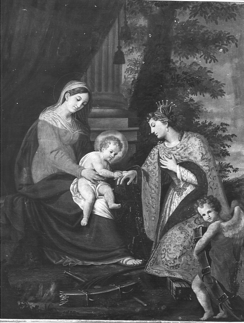 matrimonio mistico di Santa Caterina d'Alessandria (dipinto, opera isolata) di Querena Lattanzio (sec. XIX)