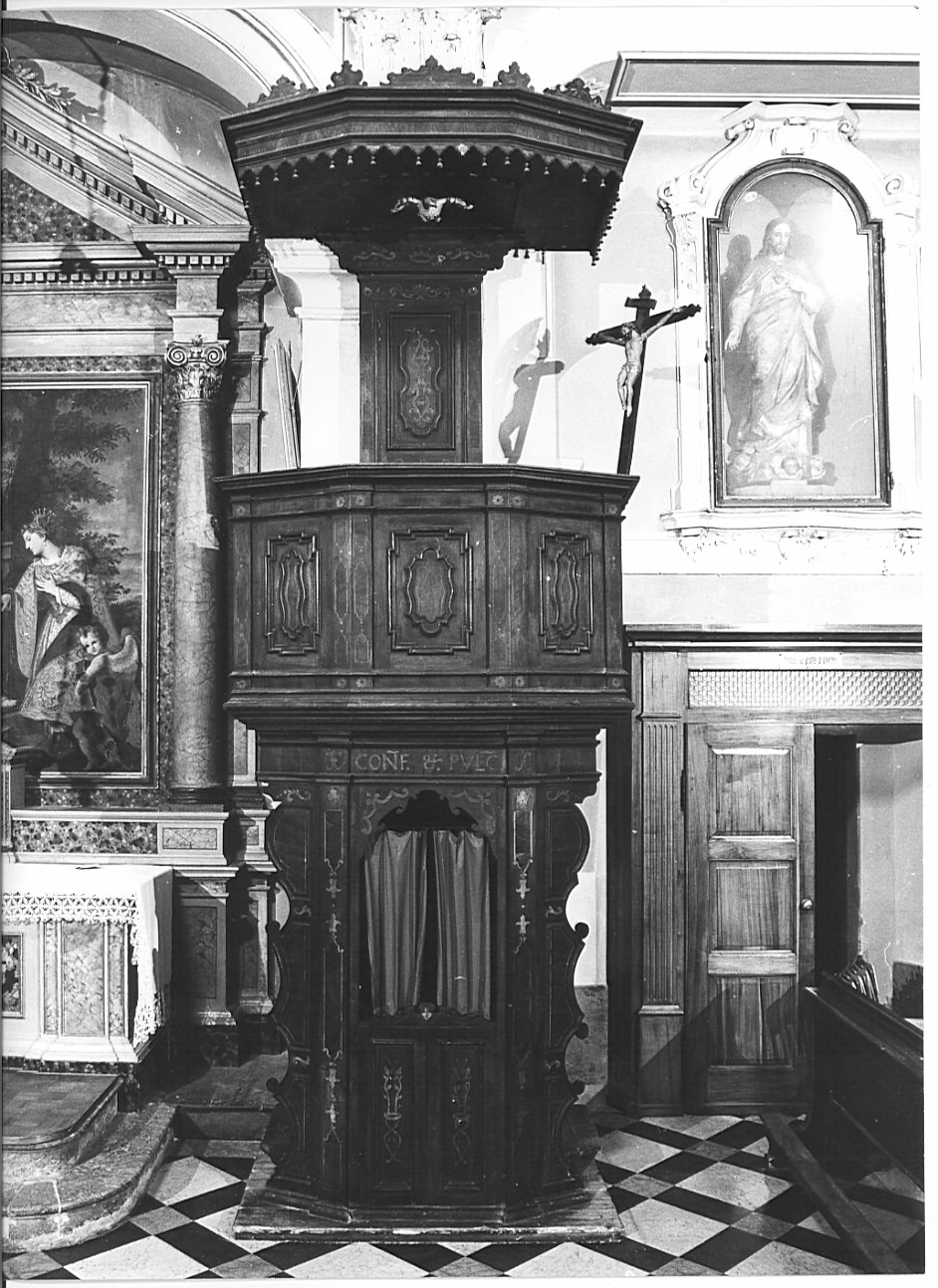 confessionale-pulpito, opera isolata - bottega italiana (seconda metà sec. XVIII)