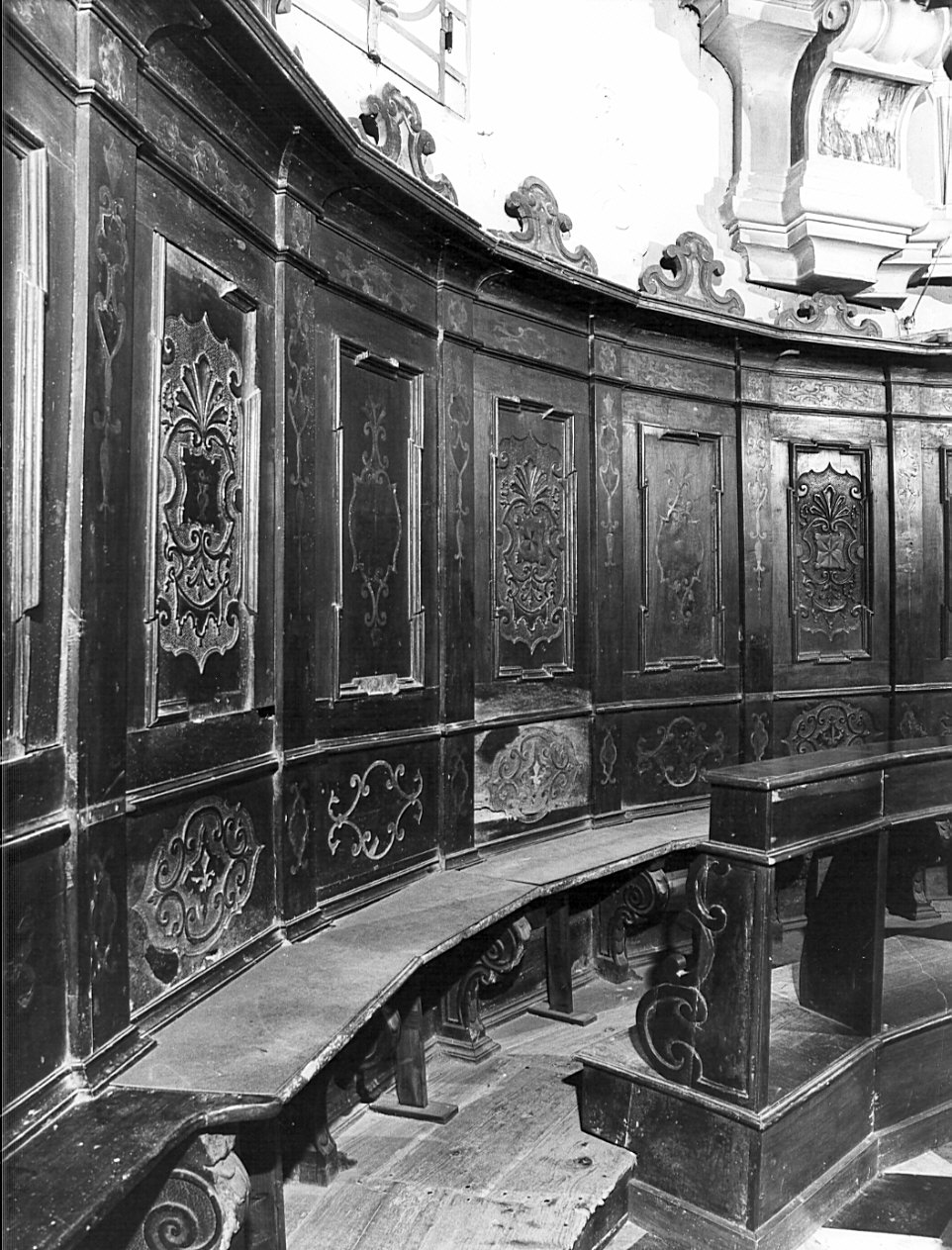 stalli del coro, opera isolata - bottega lombarda (sec. XVIII)