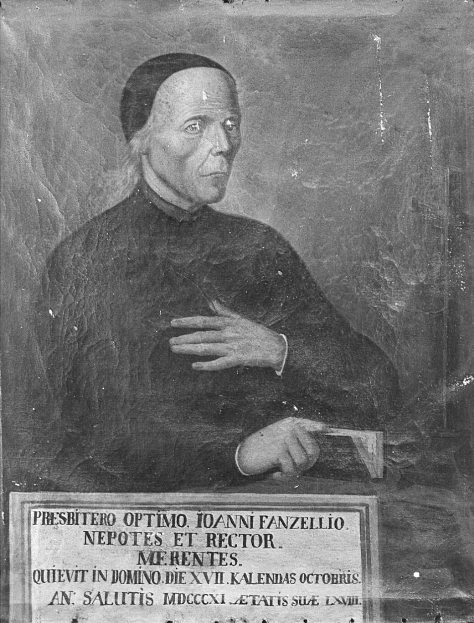 Ritratto del sacerdote Giovanni Fanzelli (dipinto, opera isolata) - ambito italiano (prima metà sec. XIX)