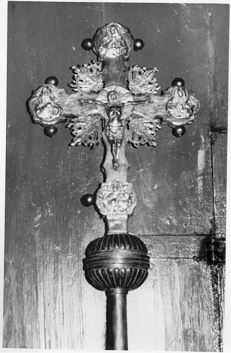 croce processionale, opera isolata - bottega lombarda (sec. XVII, sec. XX)