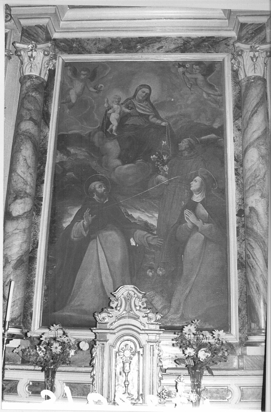 Madonna del Rosario (pala d'altare, opera isolata) - ambito bergamasco (sec. XVII)