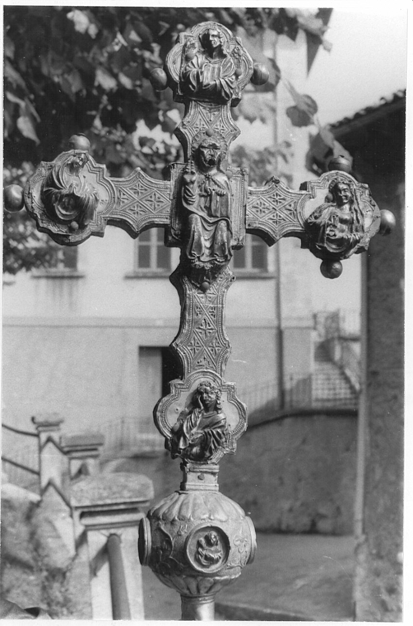 croce processionale, opera isolata - bottega lombarda (sec. XVI)