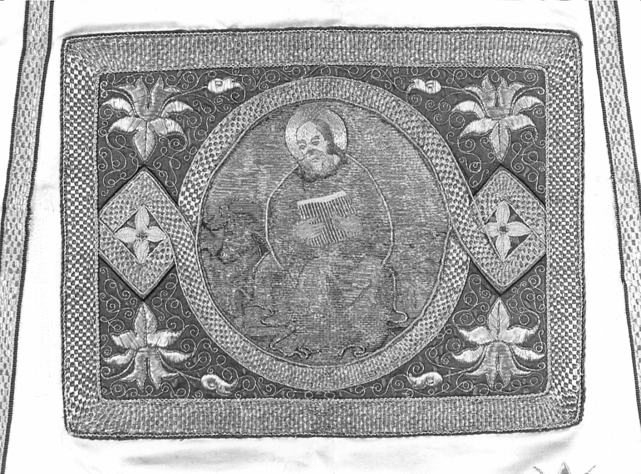 San Luca (decorazione a ricamo, elemento d'insieme) - manifattura italiana (sec. XVI, sec. XIX)