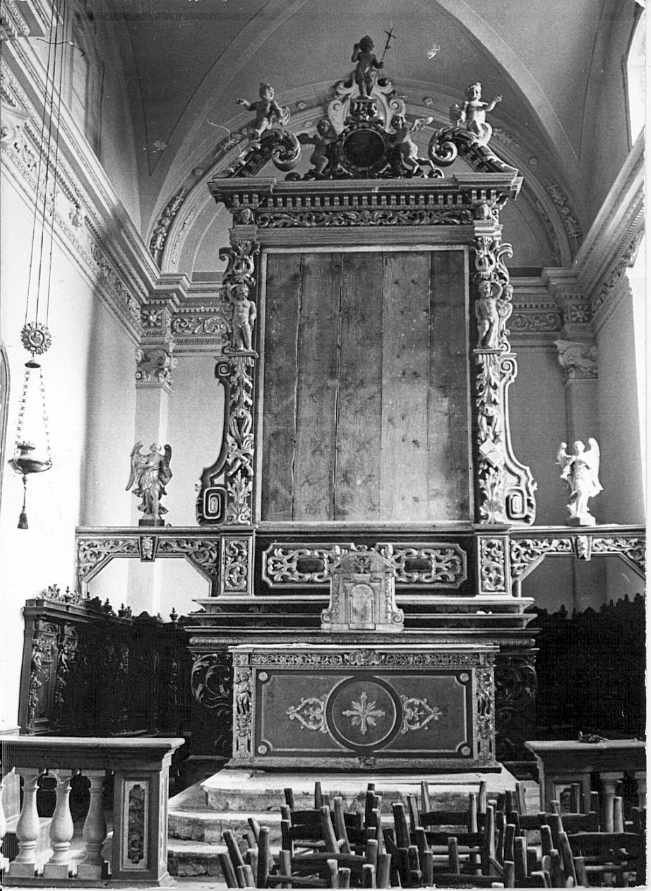 altare maggiore, complesso decorativo - bottega bergamasca (sec. XVII)