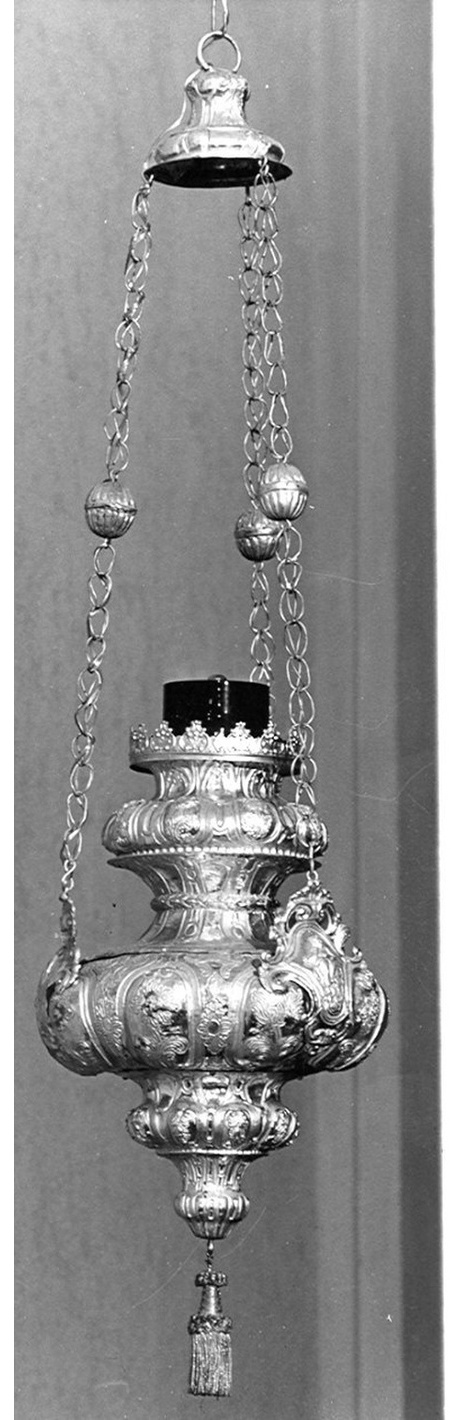 lampada pensile, serie - bottega lombarda (secc. XVII/ XVIII)