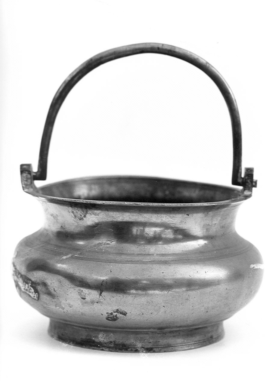 secchiello per l'acqua benedetta, opera isolata - bottega italiana (sec. XVIII)