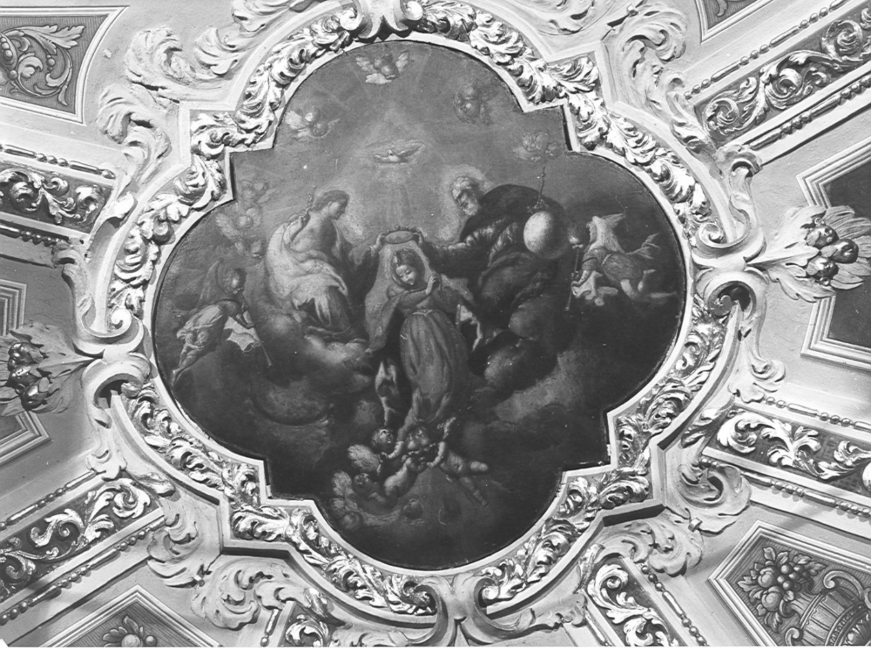 incoronazione di Maria Vergine (dipinto, opera isolata) - ambito bergamasco (seconda metà sec. XVII)