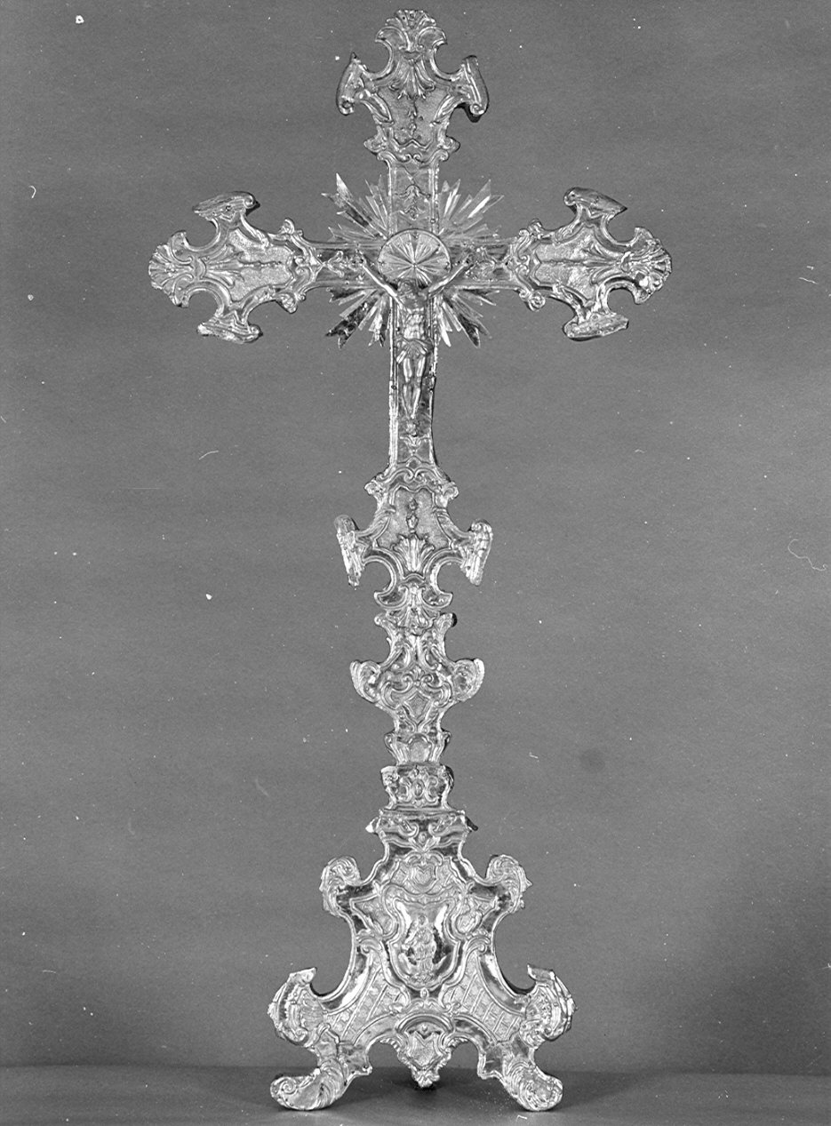 croce d'altare, opera isolata - bottega lombarda (sec. XVIII)