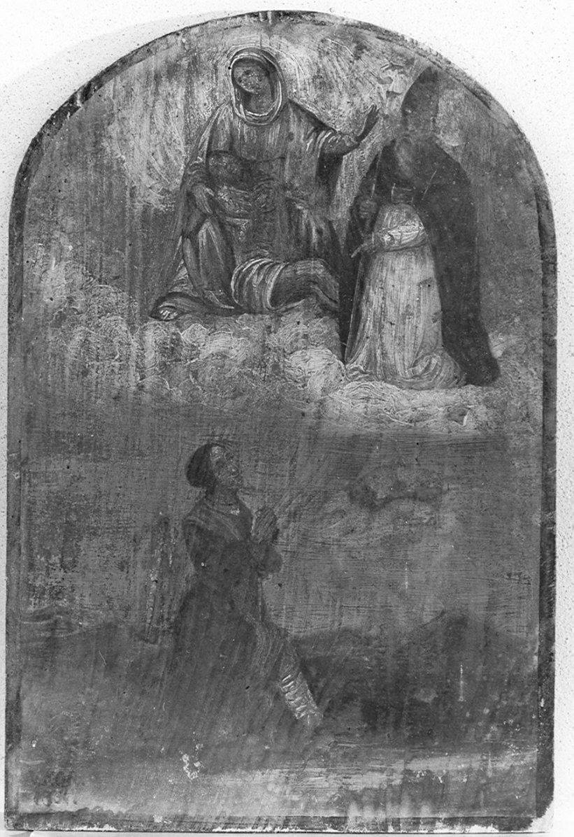 San Patrizio intercede presso la Madonna addolorata per un malato (ex voto, opera isolata) - ambito lombardo (sec. XVIII)