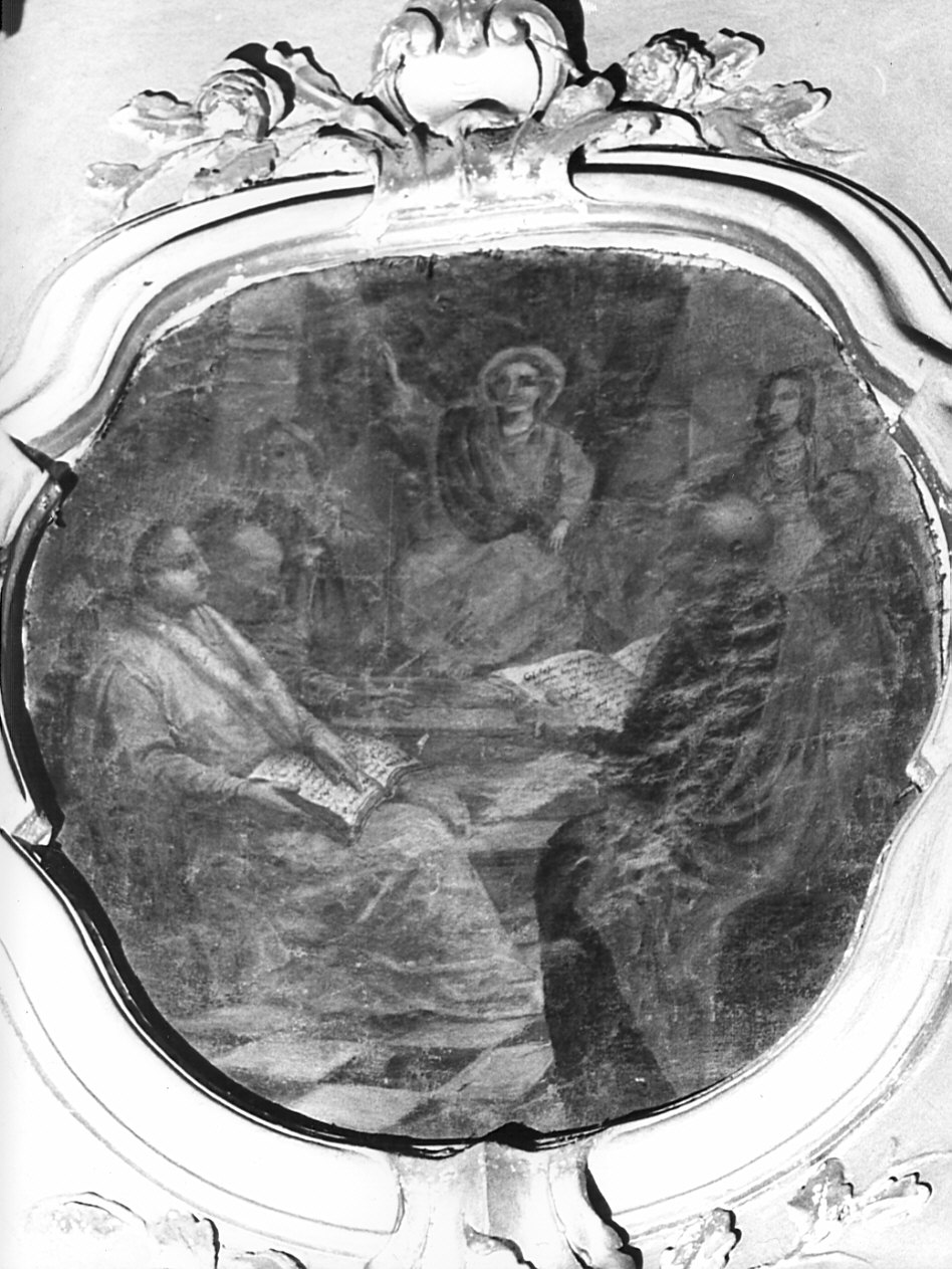 Cristo che predica nel tempio (dipinto, elemento d'insieme) - ambito bergamasco (secc. XVII/ XVIII)