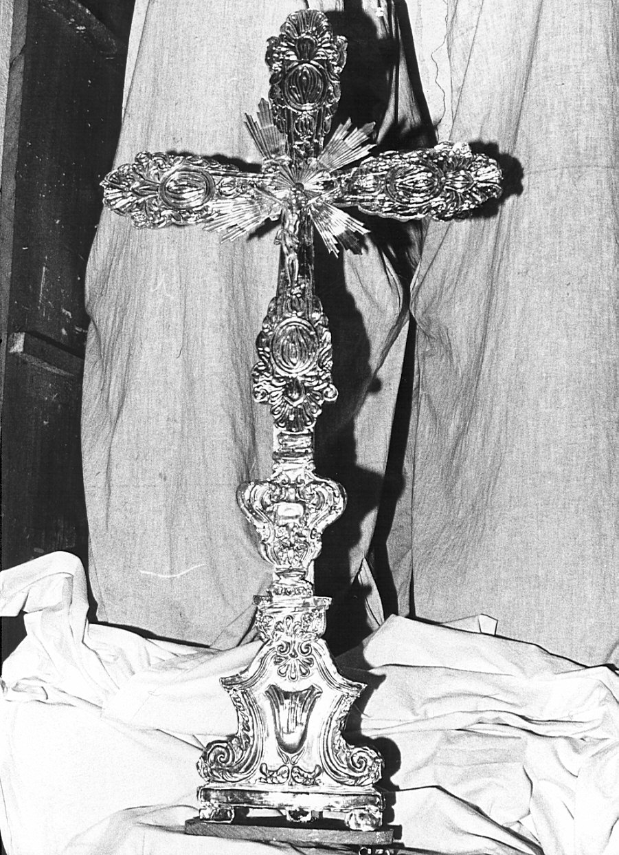 croce d'altare, opera isolata - bottega lombarda (sec. XVIII)