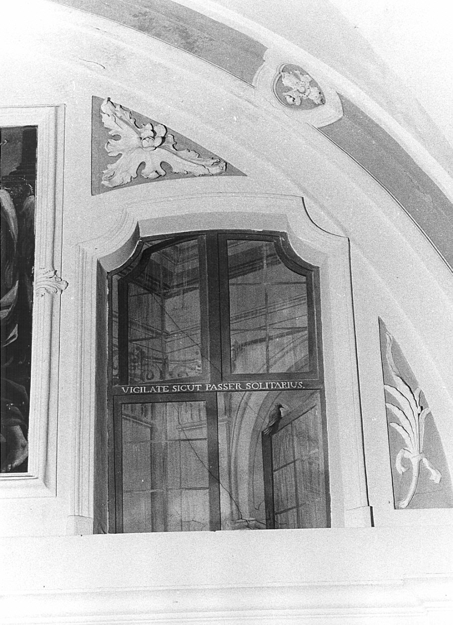 architettura illusionistica (dipinto, coppia) - ambito lombardo (metà sec. XVIII)