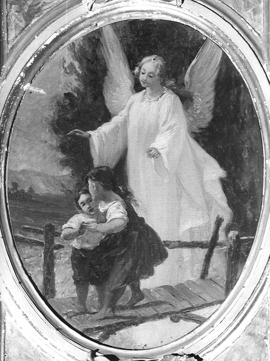 angelo custode (dipinto, pendant) - ambito lombardo (sec. XX)