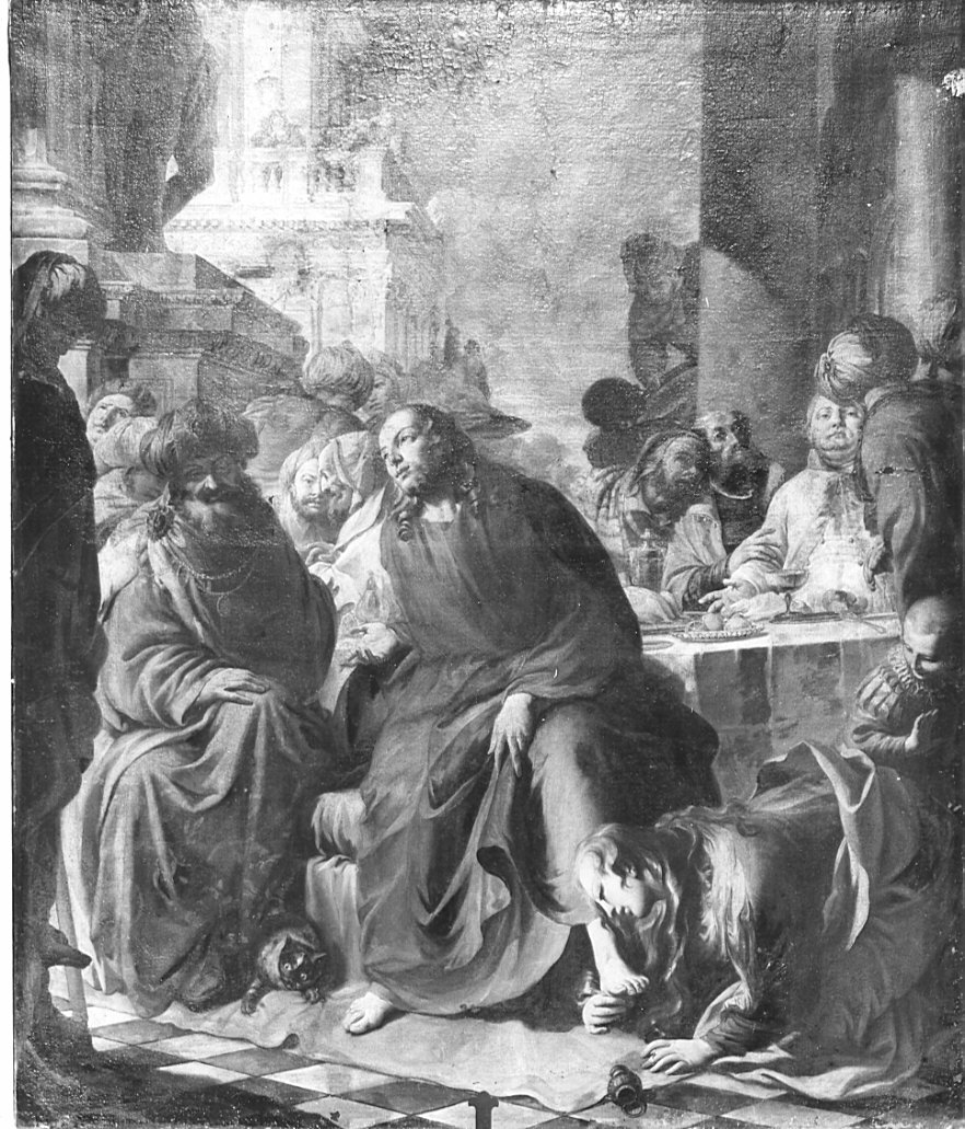 cena di Betania (dipinto, opera isolata) di Raggi Giovanni (metà sec. XVIII)