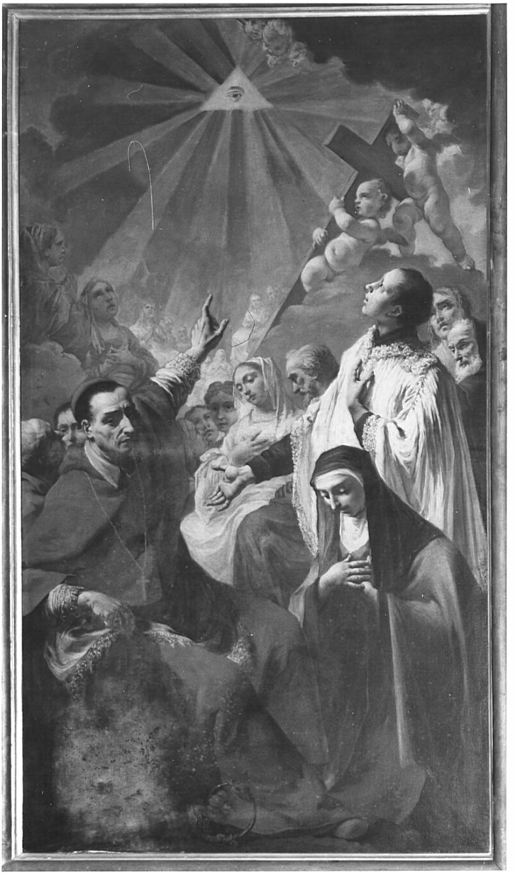 gloria della croce (dipinto, opera isolata) di Cappella Francesco detto Dagiù (metà sec. XVIII)