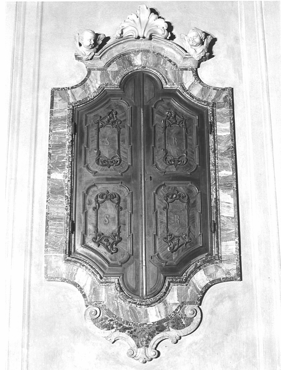 tabernacolo murale, coppia - bottega bergamasca (fine sec. XIX)