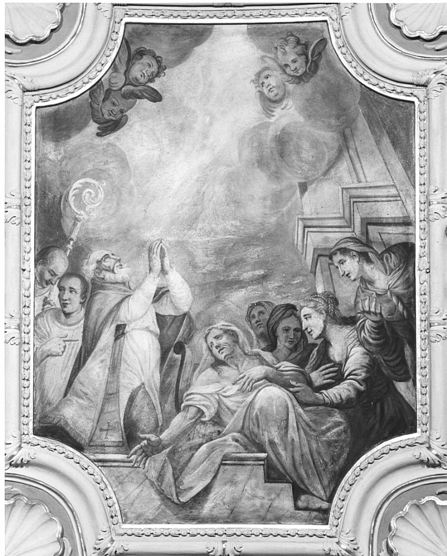 Sant'Ambrogio in preghiera (dipinto, opera isolata) - ambito lombardo (sec. XIX)
