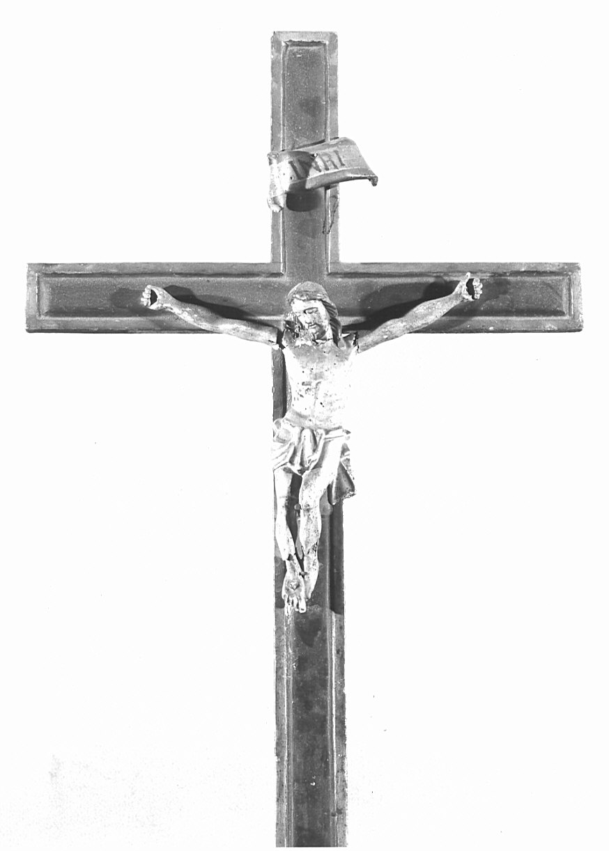 Cristo crocifisso (croce processionale, opera isolata) - bottega bergamasca (sec. XVII)