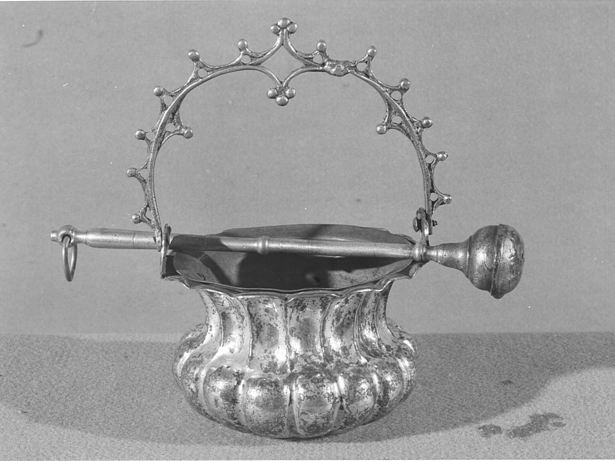 secchiello per l'acqua benedetta, opera isolata - bottega lombarda (sec. XVIII)