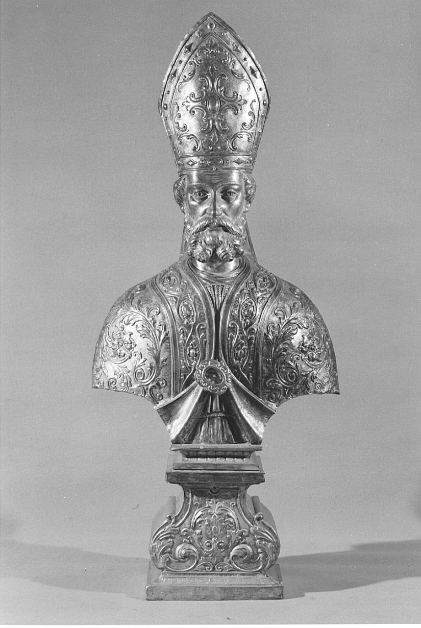 vescovo (reliquiario - a busto, opera isolata) - bottega lombarda (sec. XIX)