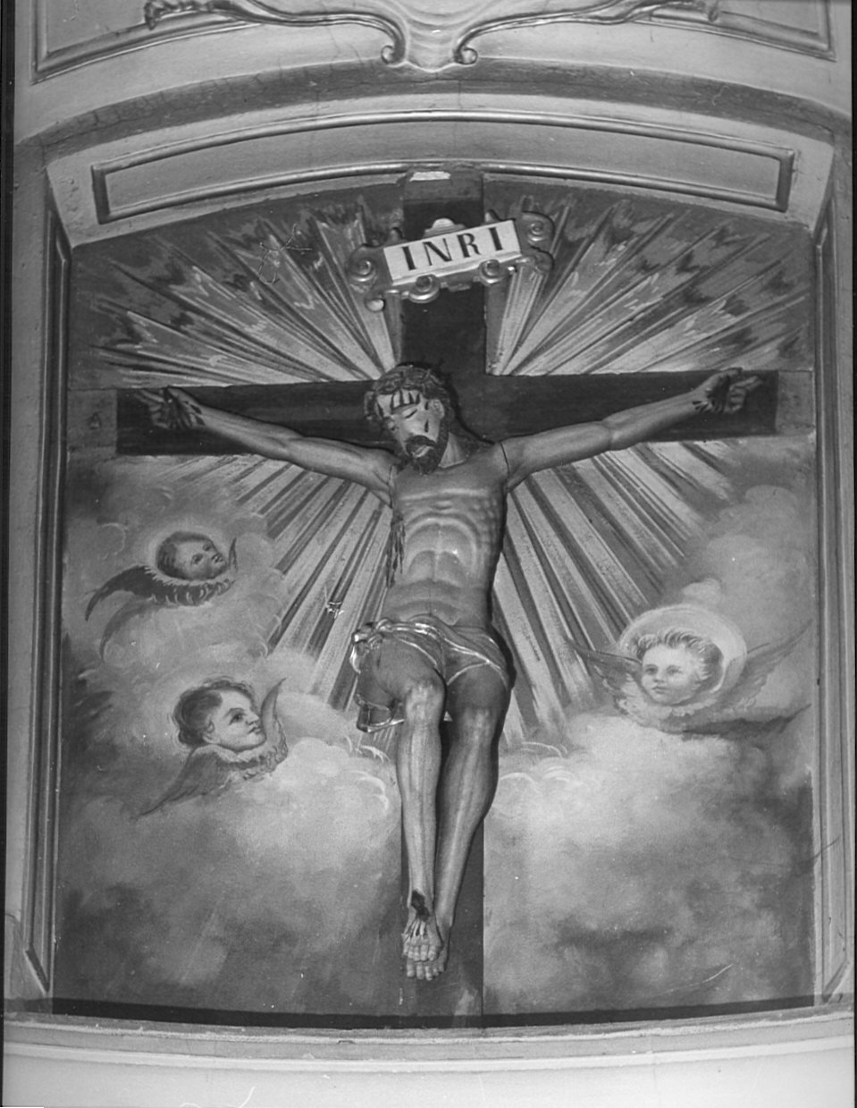 Cristo crocifisso (crocifisso, opera isolata) - bottega lombarda (fine/inizio secc. XVII/ XVIII, sec. XIX)