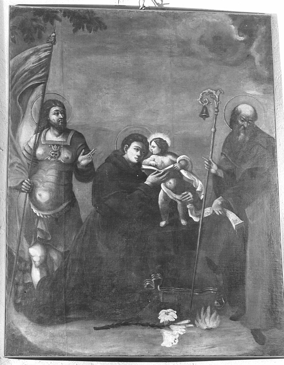 Sant'Antonio da Padova con il bambino e Santi (dipinto, opera isolata) - ambito lombardo (fine/inizio secc. XVII/ XVIII)