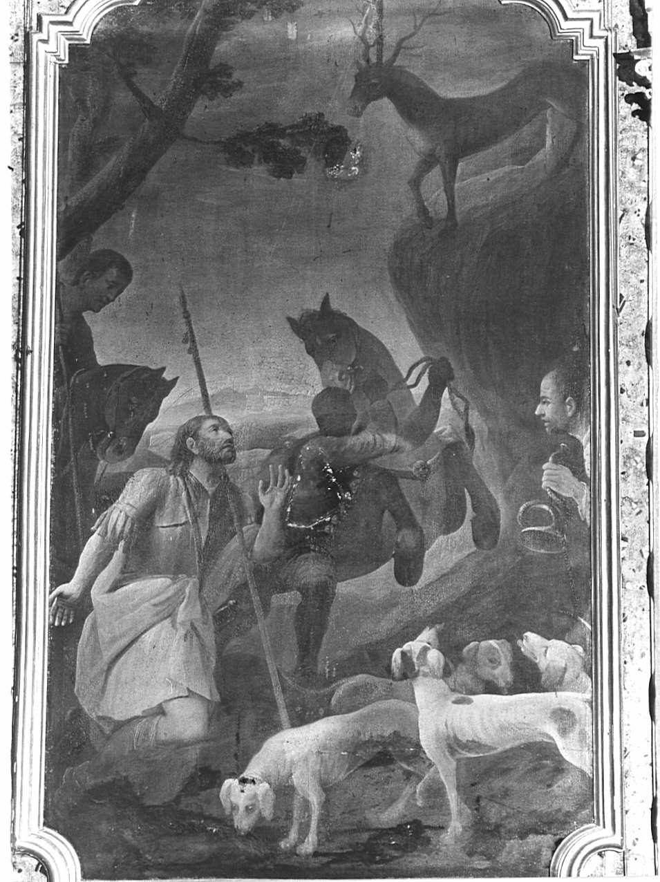 Sant'Eustachio rifiuta di offrire sacrifici agl'idoli (pala d'altare, opera isolata) di Cifrondi Antonio (seconda metà sec. XVII)