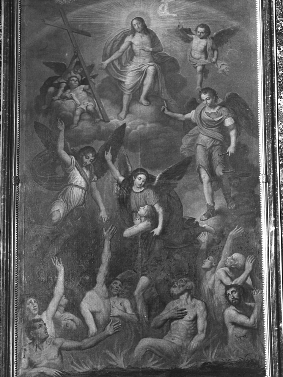 anime del purgatorio che invocano il Sacro Cuore di Gesù (pala d'altare, opera isolata) di Brighenti Giovanni Battista (prima metà sec. XIX)