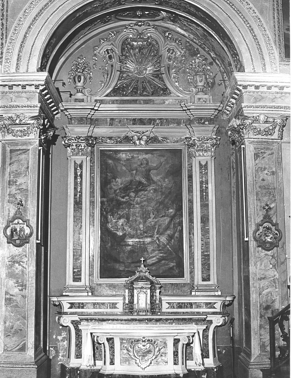 altare, complesso decorativo - bottega bergamasca (sec. XVIII)
