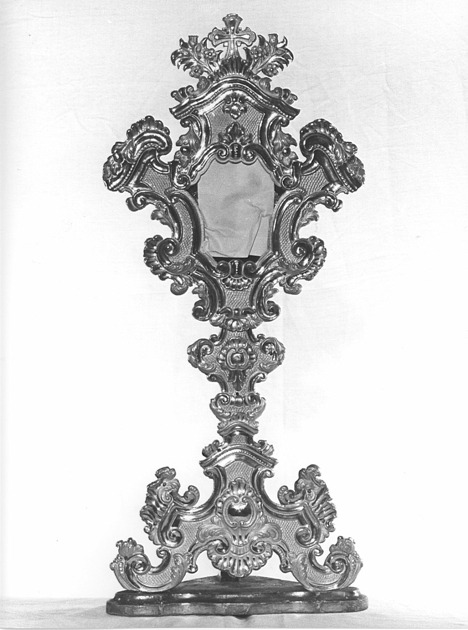 reliquiario-ostensorio, opera isolata - bottega bergamasca (sec. XVIII)