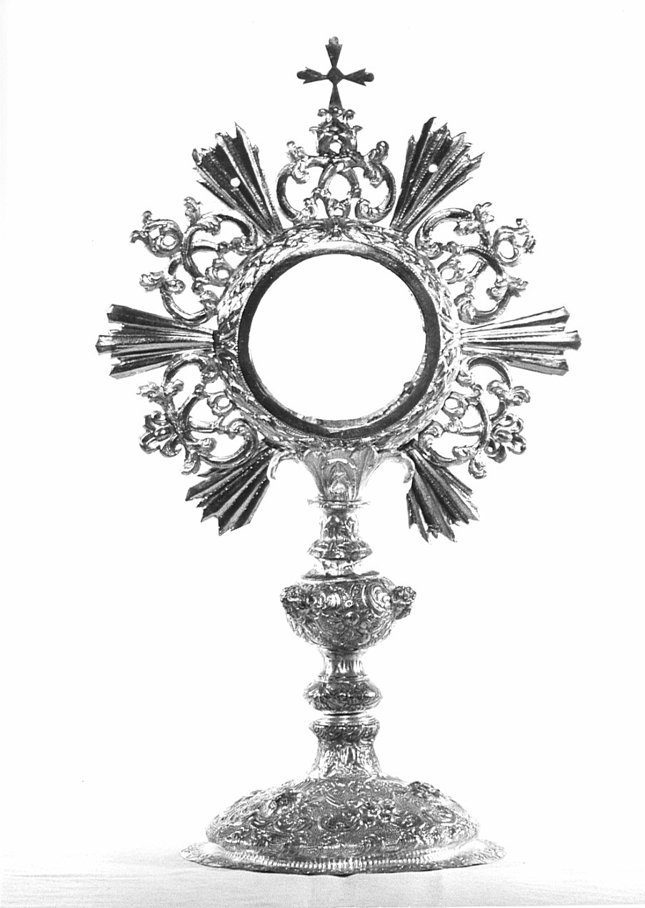 ostensorio - a raggiera, opera isolata - bottega lombarda (sec. XVII, sec. XIX)