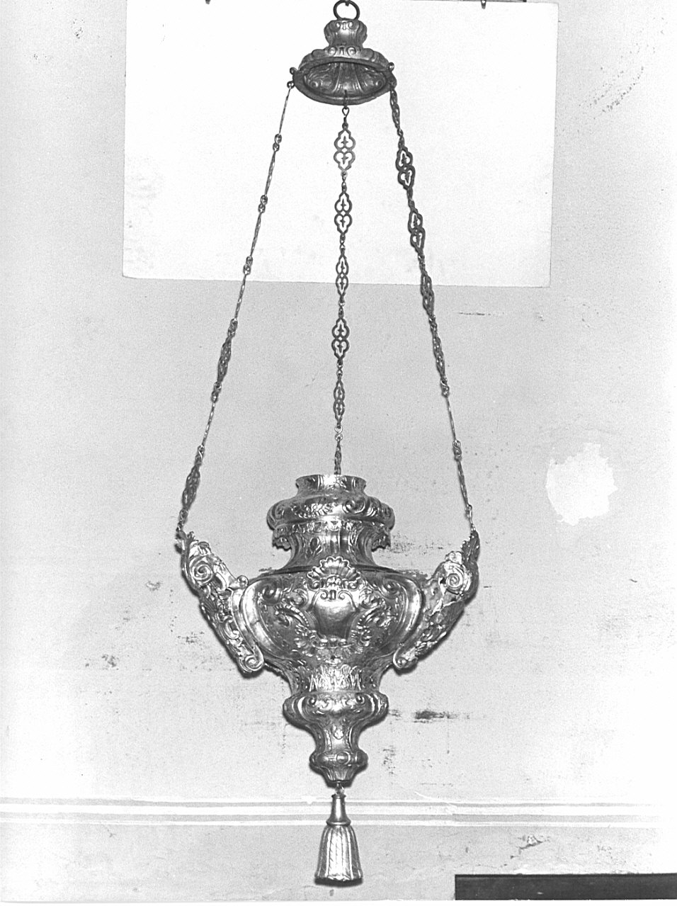 lampada pensile, coppia - bottega lombarda (sec. XVIII)