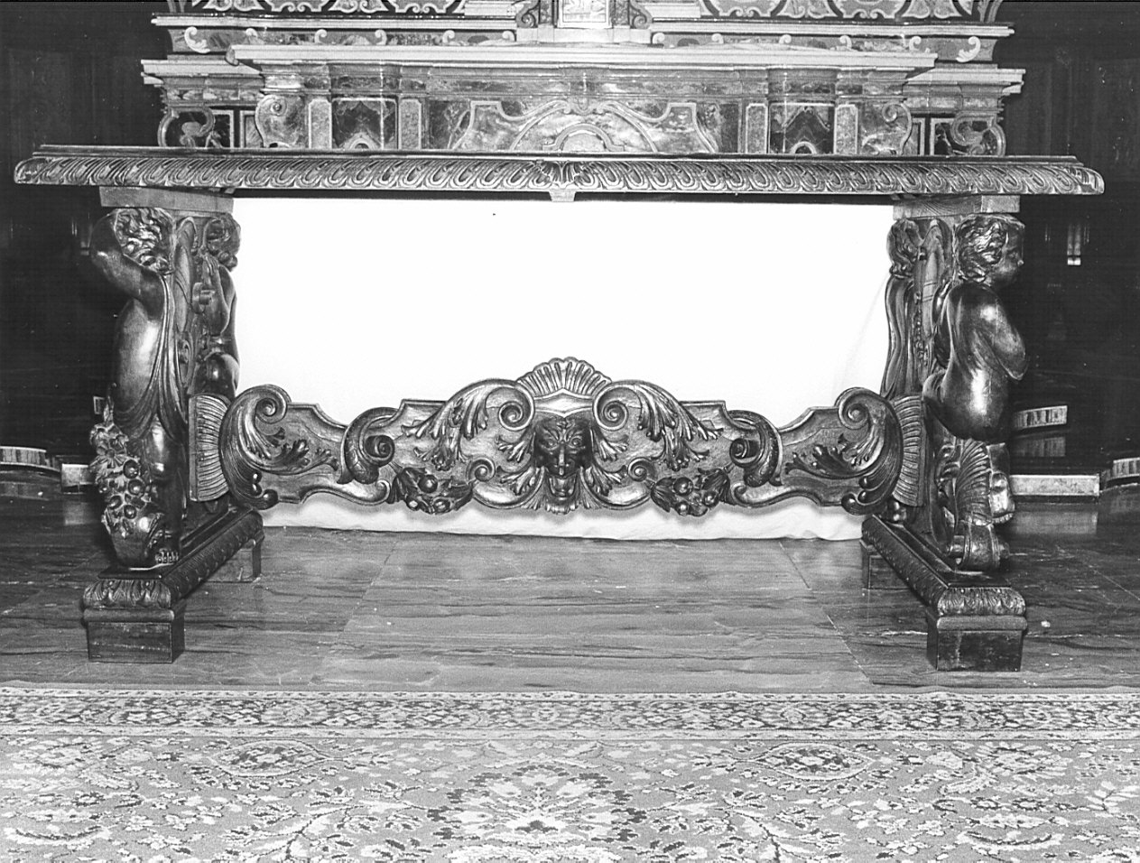 tavolo, opera isolata - bottega lombarda (sec. XVII)