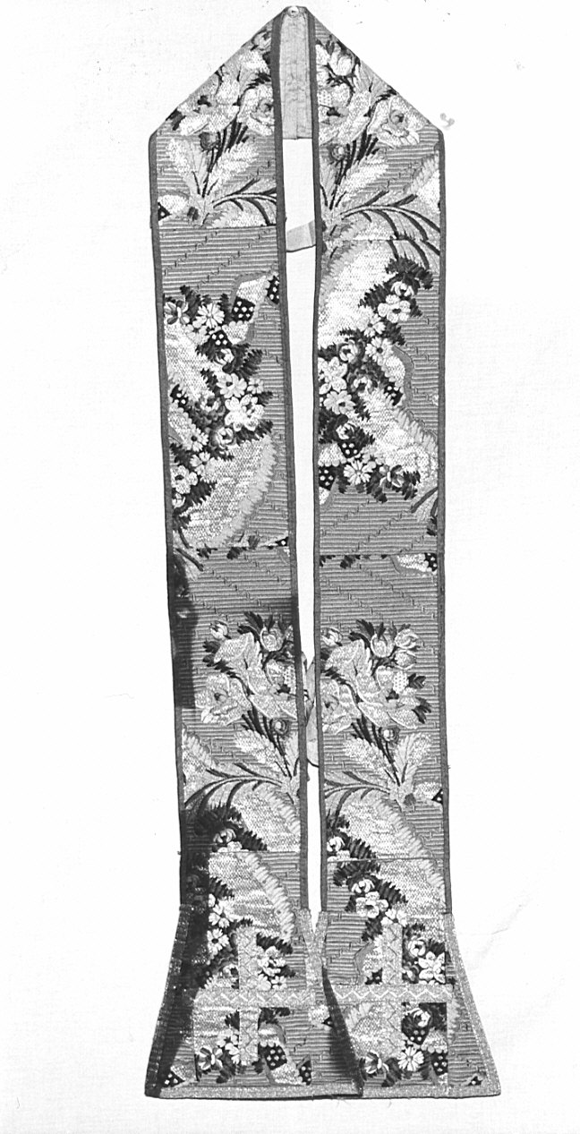 stola, opera isolata - manifattura milanese (sec. XVIII)