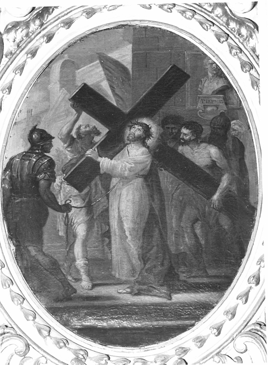 stazione II: Gesù caricato della croce (Via Crucis, opera isolata) di Zeni Domenico (fine/inizio secc. XVIII/ XIX)