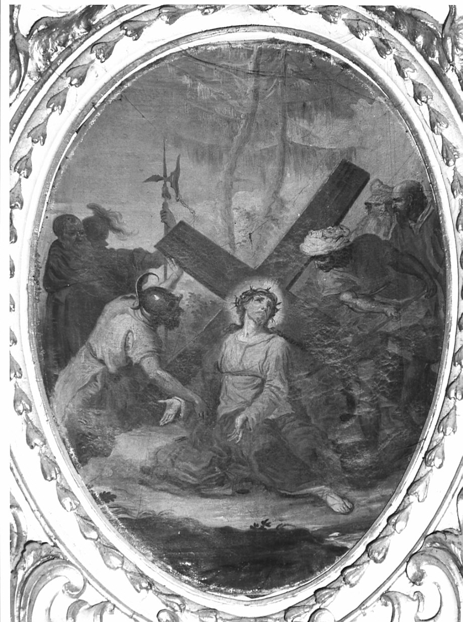 stazione VII: Gesù cade sotto la croce la seconda volta (Via Crucis, opera isolata) di Zeni Domenico (fine/inizio secc. XVIII/ XIX)