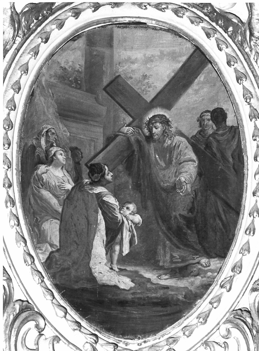 stazione VIII: Gesù consola le donne di Gerusalemme (Via Crucis, opera isolata) di Zeni Domenico (fine/inizio secc. XVIII/ XIX)