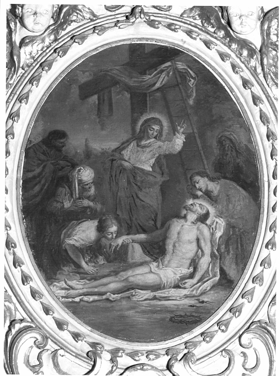 stazione XIII: Gesù deposto dalla croce (Via Crucis, opera isolata) di Zeni Domenico (fine/inizio secc. XVIII/ XIX)